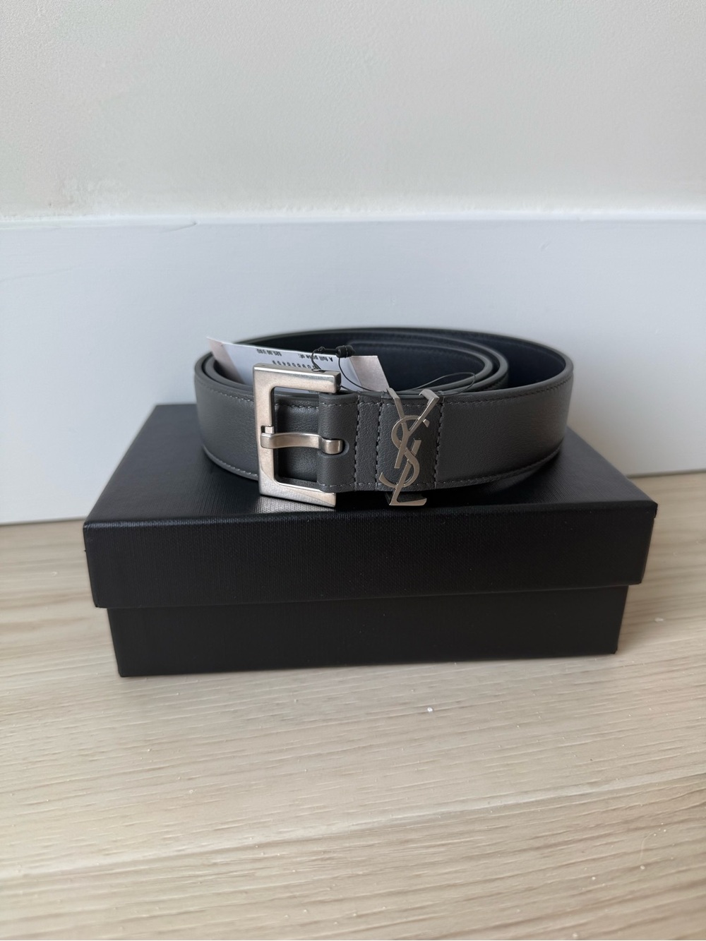 Saint Laurent Cassandre Leather Belt